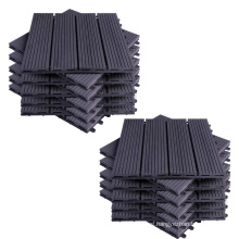 300*300 mm DIY WPC Tiles Composite Wood Tile Floor Interlock Waterproof Outdoor Decking Tile